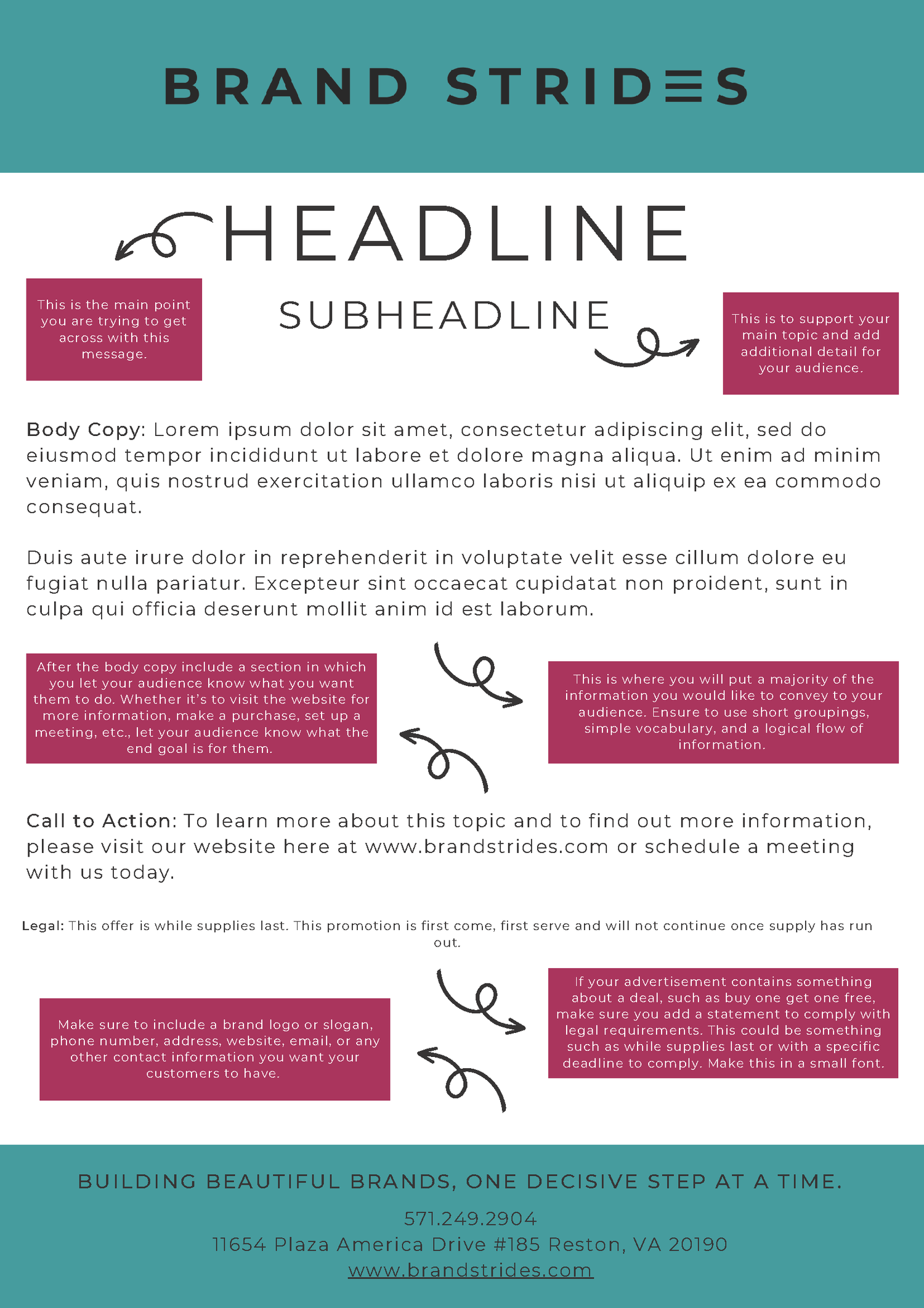 Brand Strides Creative Brief Template