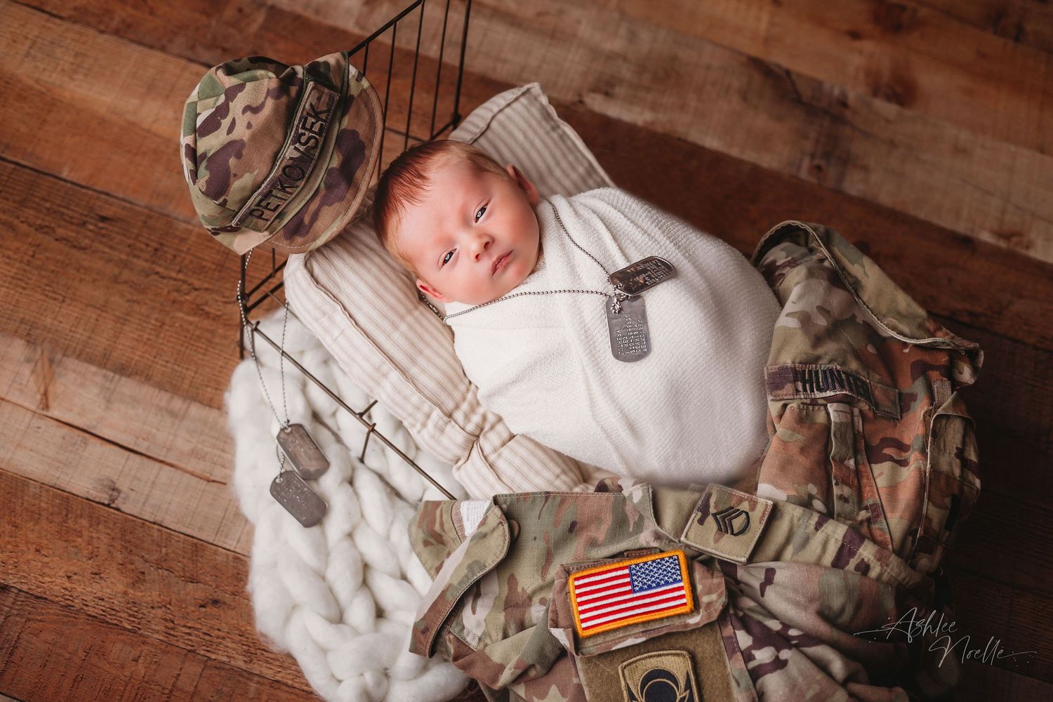 Tampa Newborn Photographer- Military Baby Photoshoot