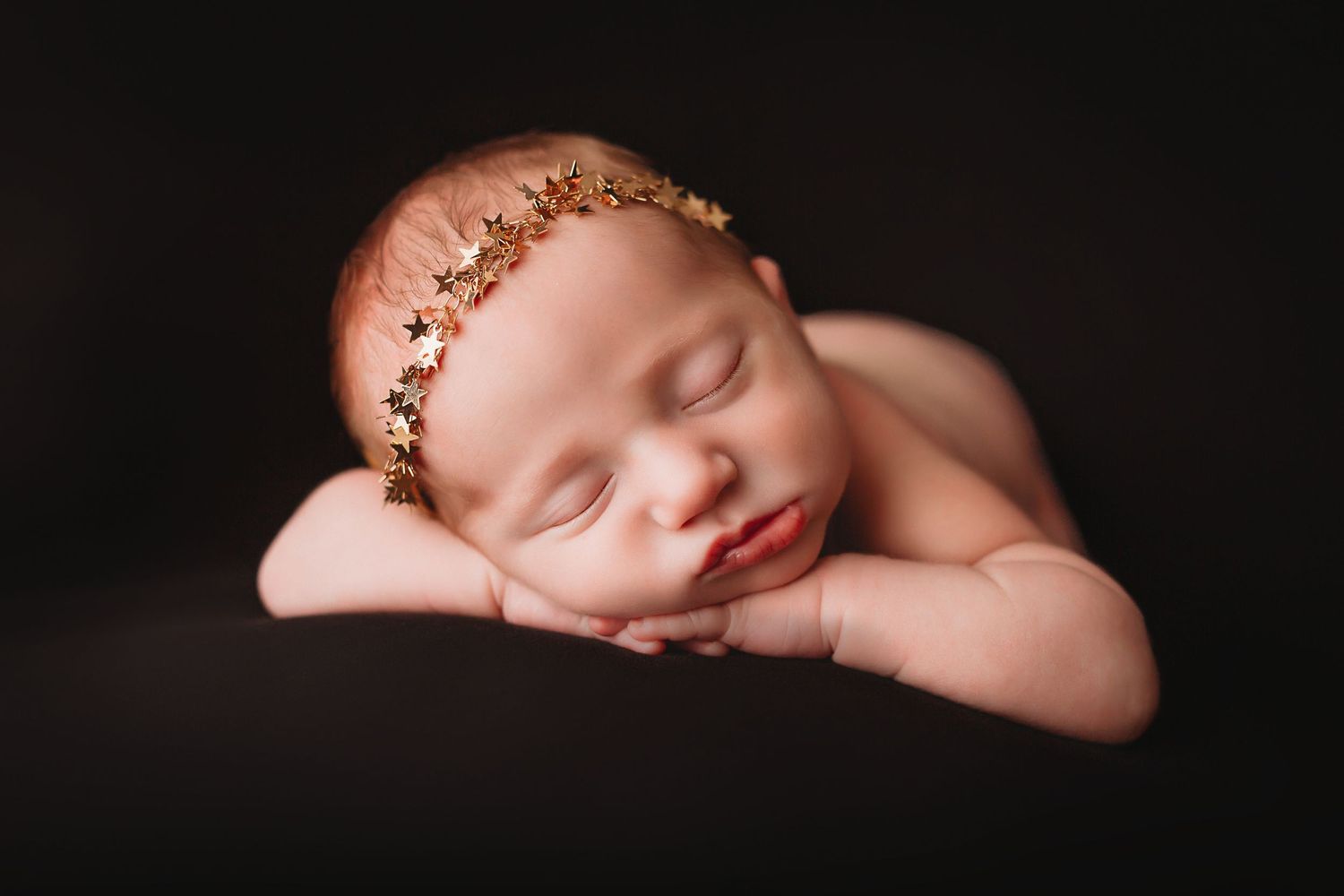 Tampa Newborn Photographer- Baby with star headband