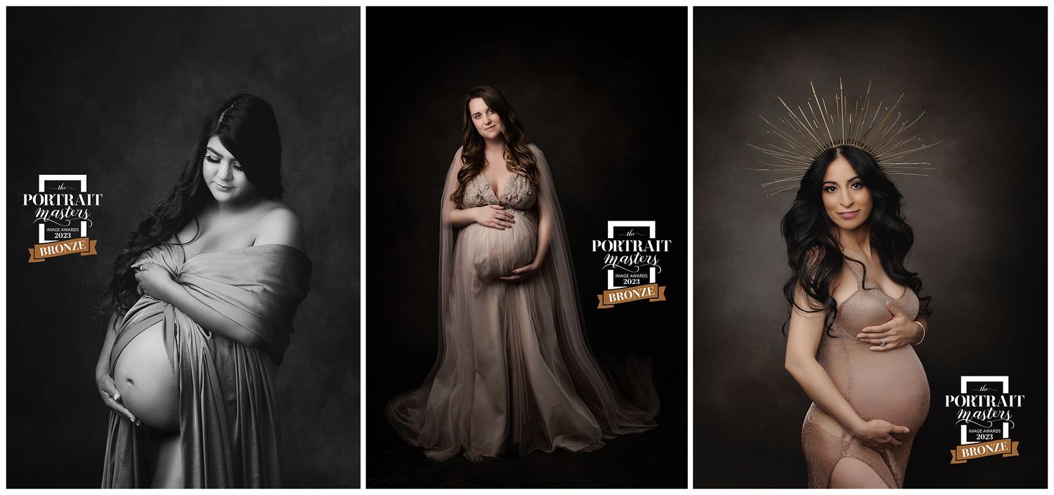 Award winning maternity portrait collage by Austin maternity photographer Valerie Kay Photography