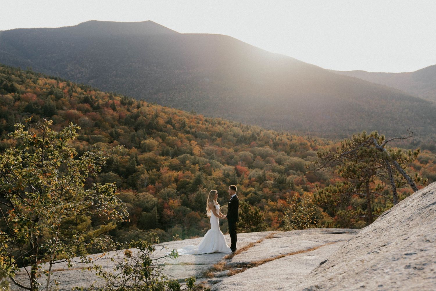 New Hampshire White Mountains Elopement Wedding Photographer Franconia Notch Lincoln North Conway Cathedral Ledge