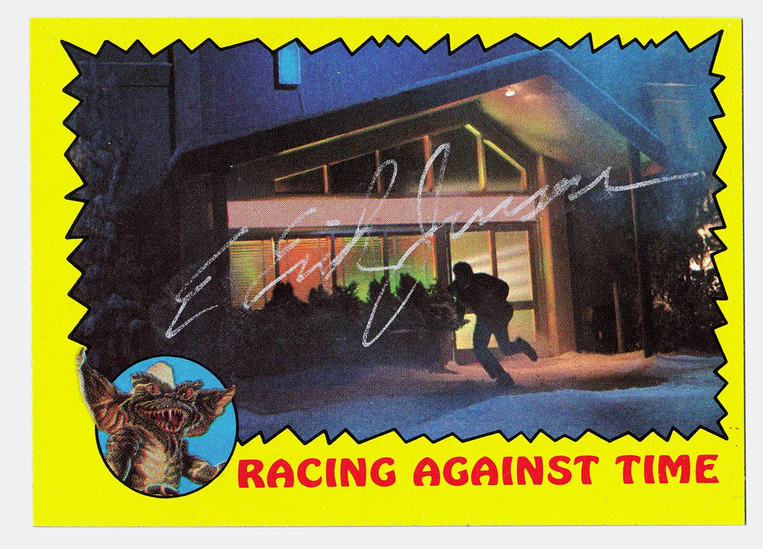 Signed Gremlins movie trading card