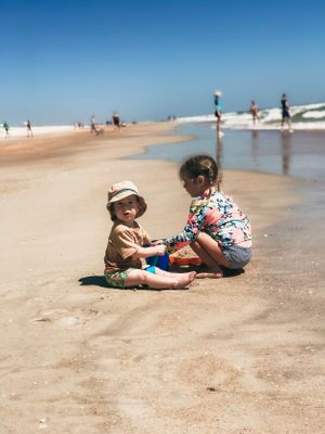 Young Siblings on the Beach - Family Photo Session - St. Augustine, FL