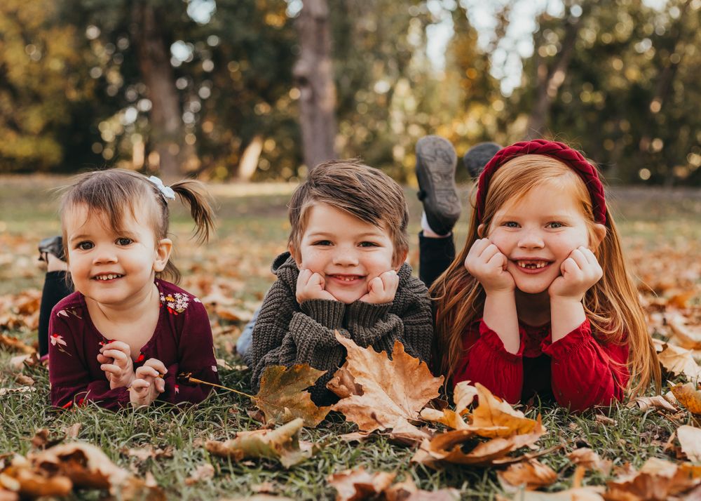 Fall in love with the siblings, fall, siblings, family session