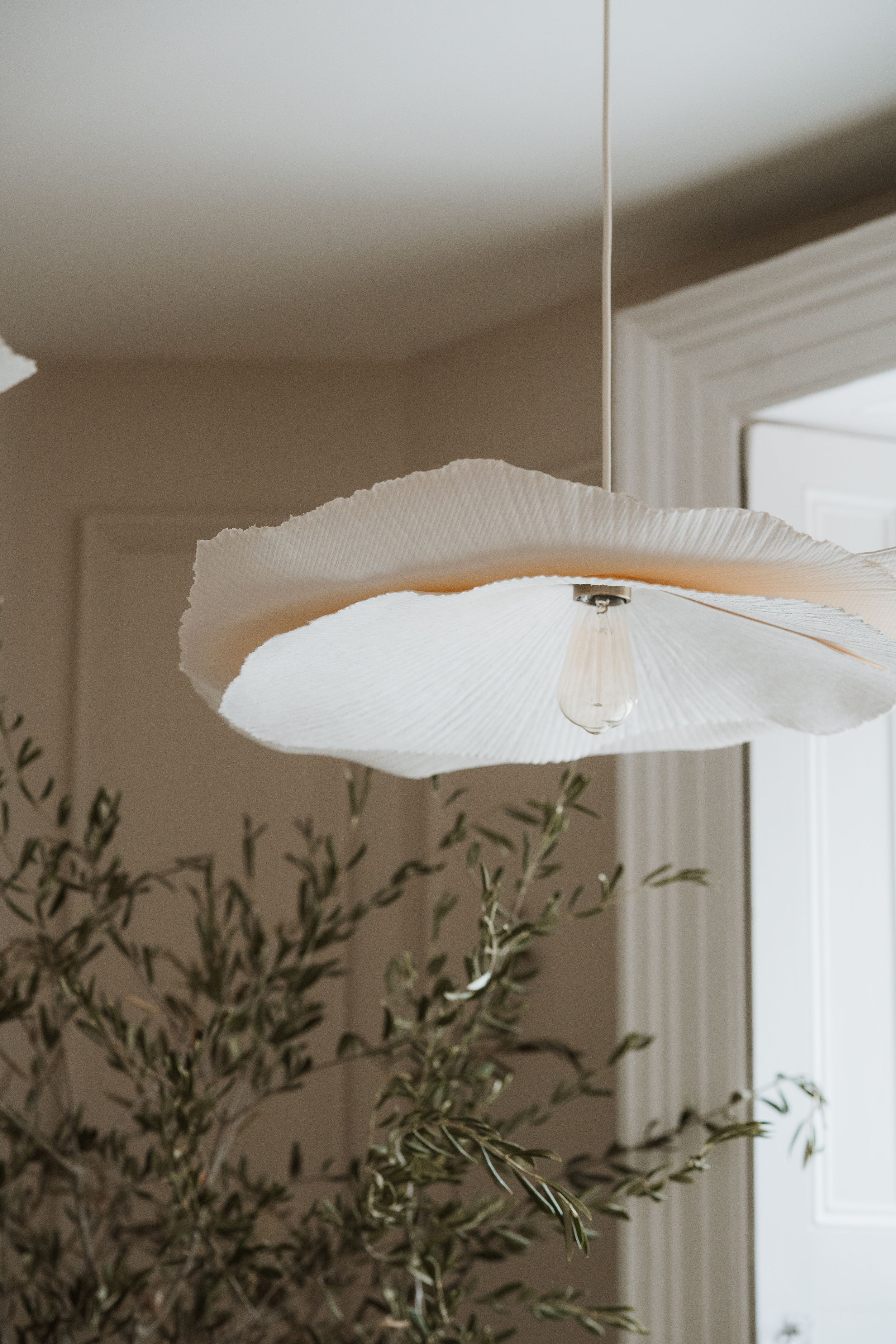 Zara home lampshade in situ at the old vicarage boutique hotel