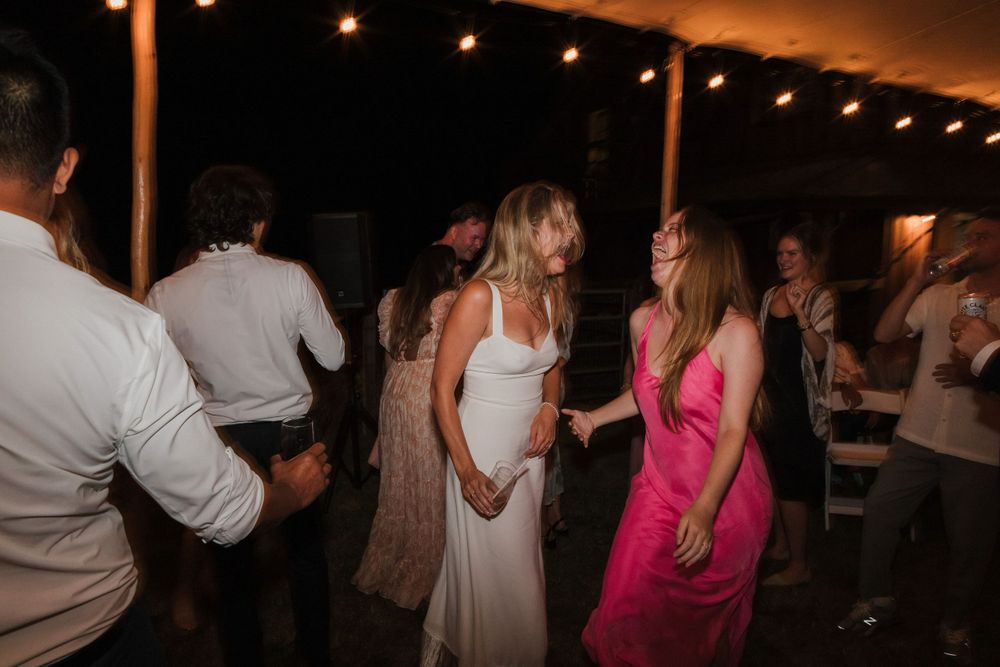 Guests danced their faces off at the wedding