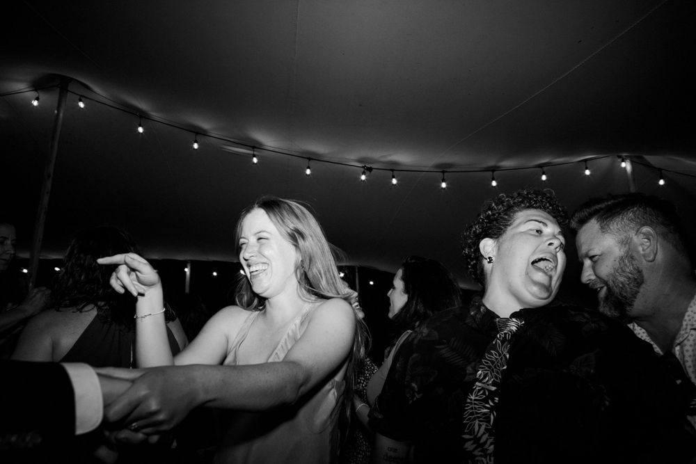A great wedding dance party ended the night with joy