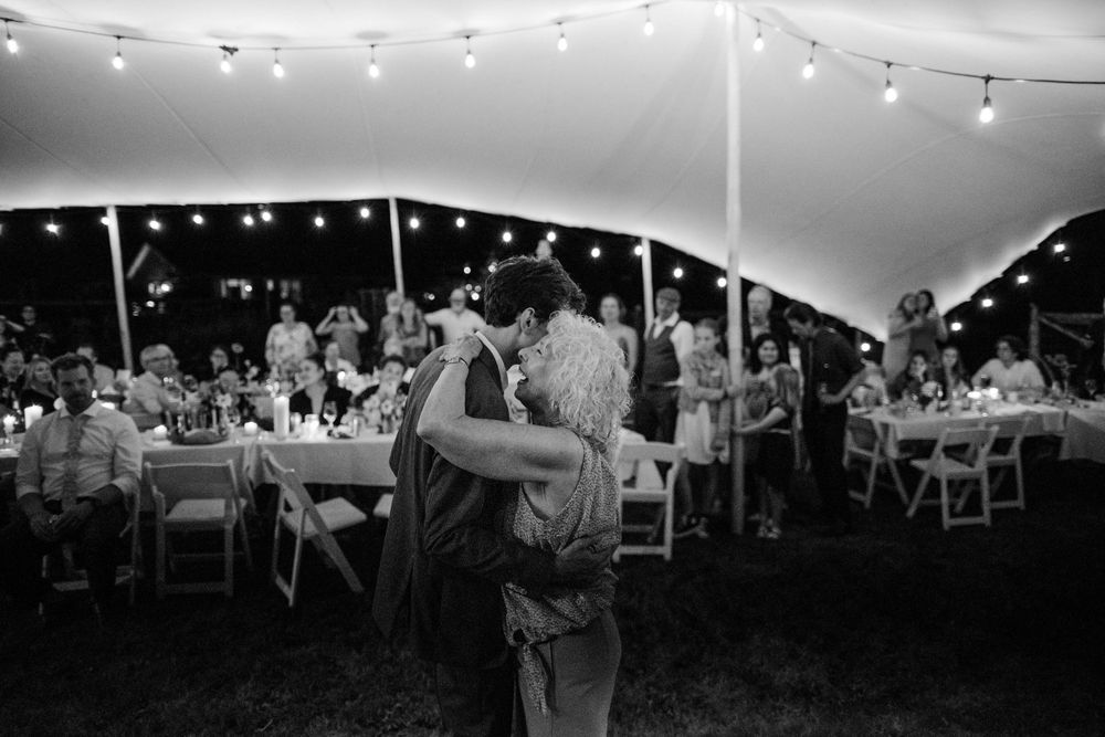 Matt and his Mom share a dance on his wedding day