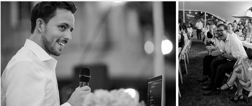 Wedding speeches brought joy and tears