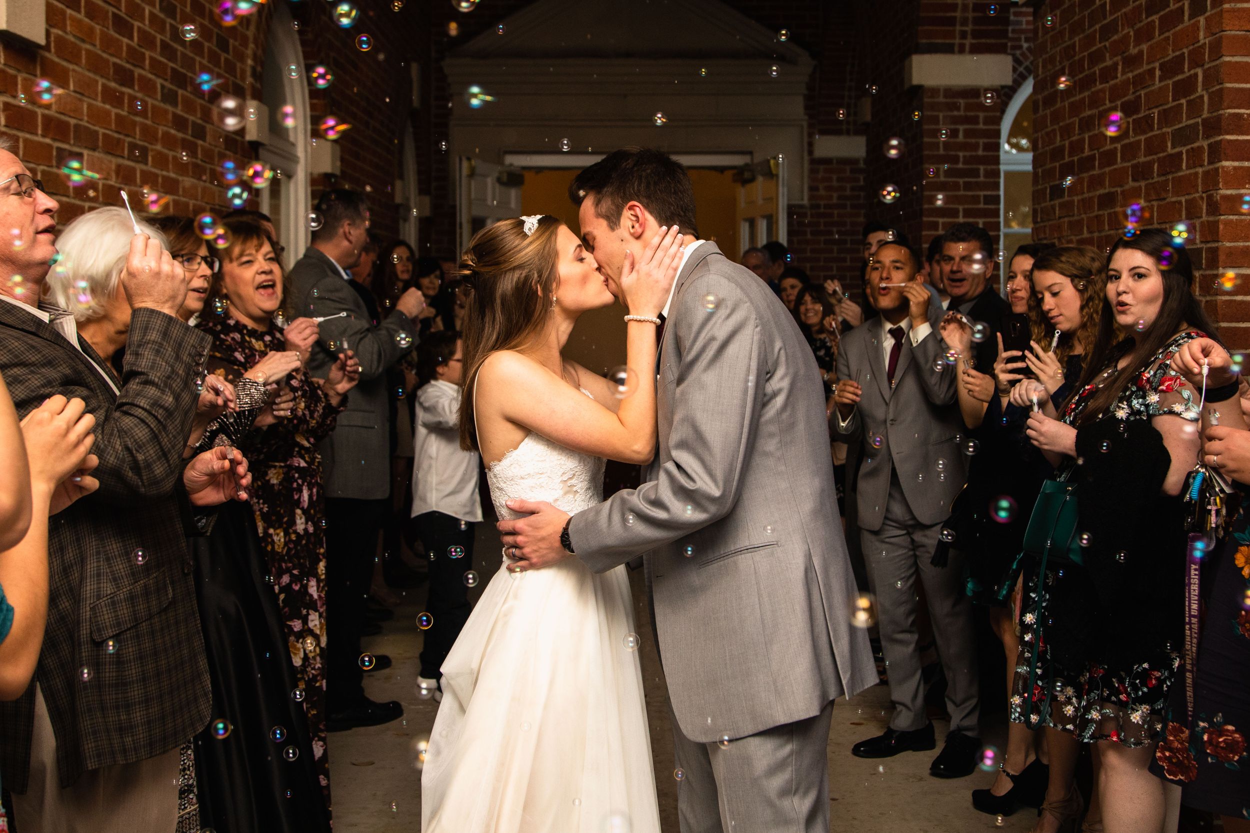 Bubbles wedding exit