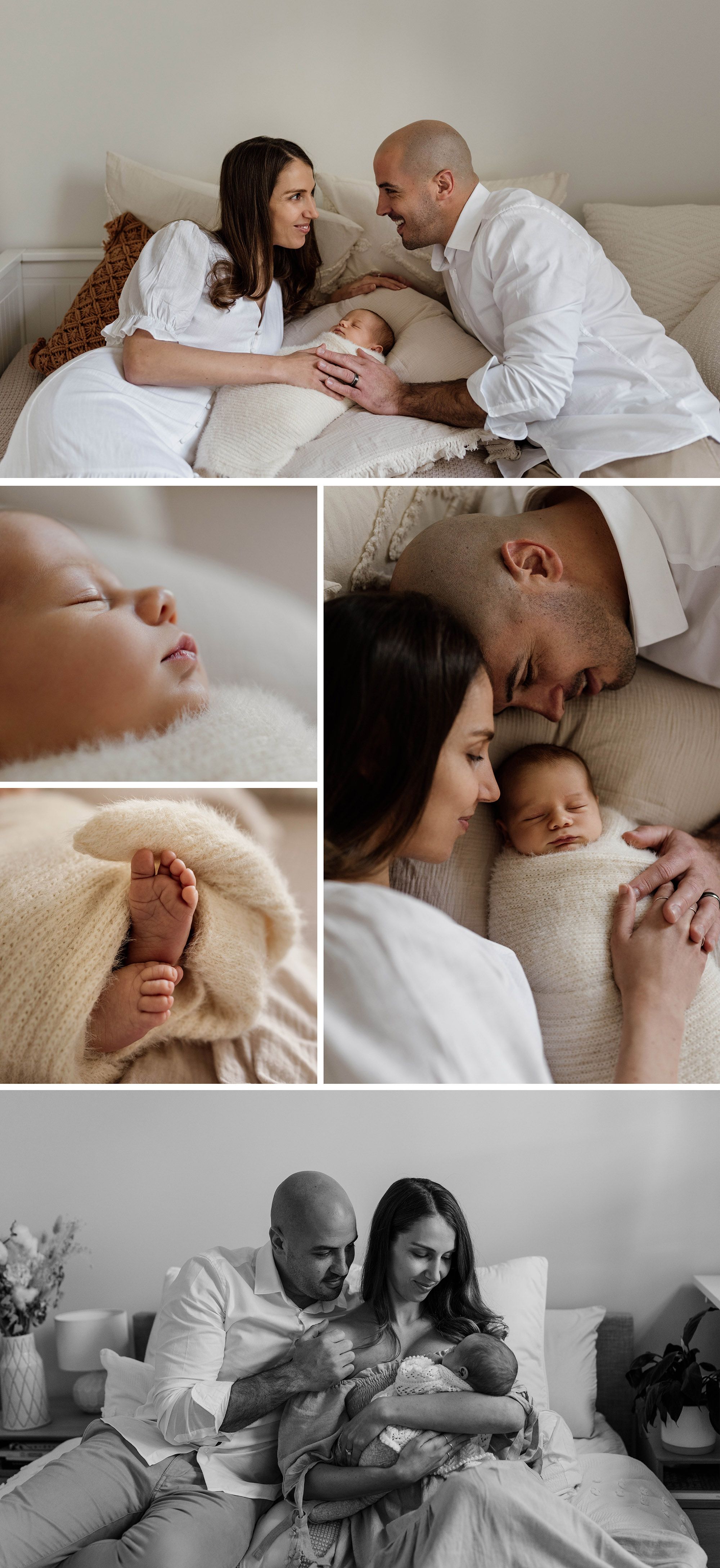 In home newborn session Penrith baby details