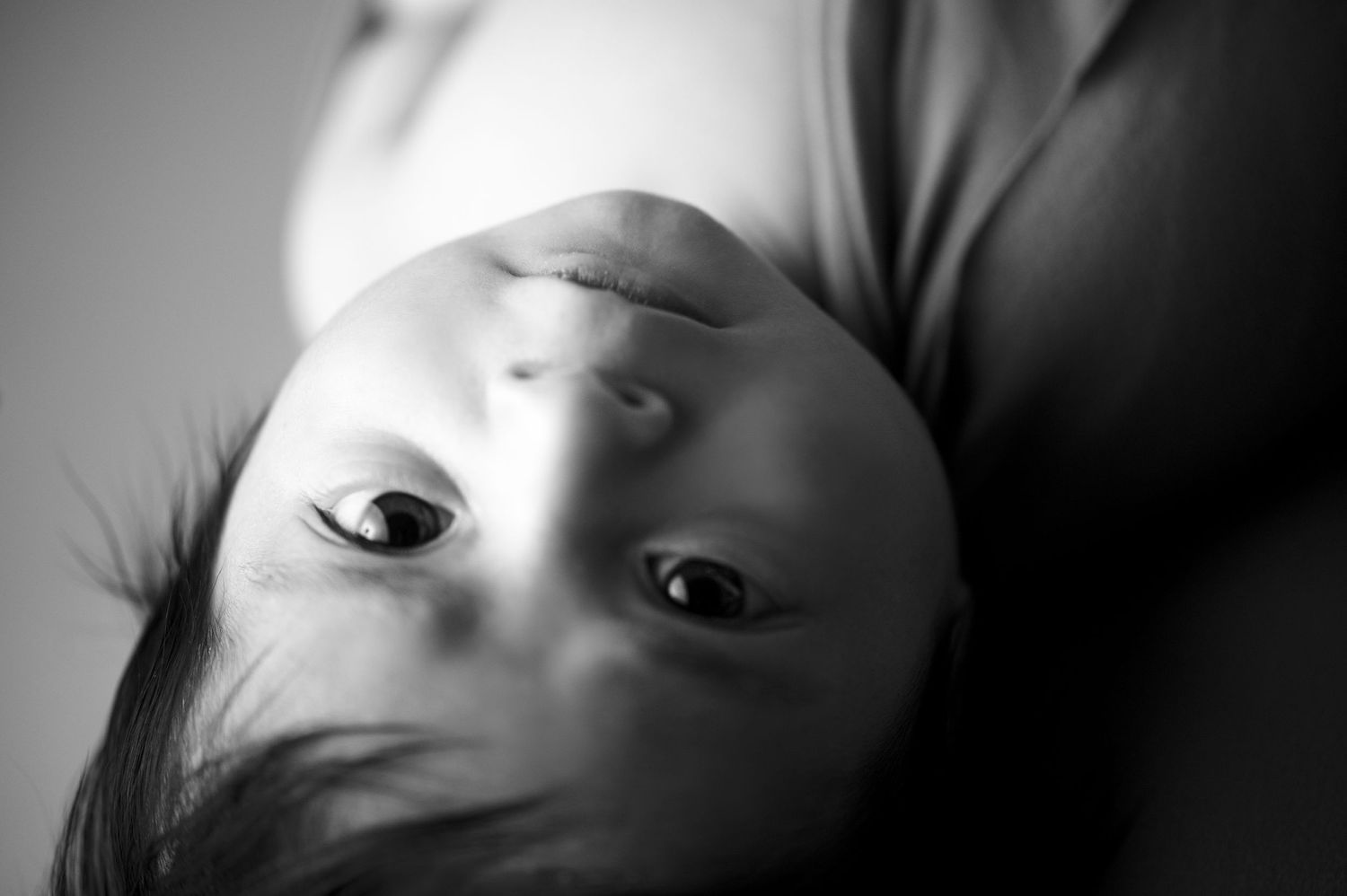 Dramatic black and white close-up portraits showing different angles and emotions.