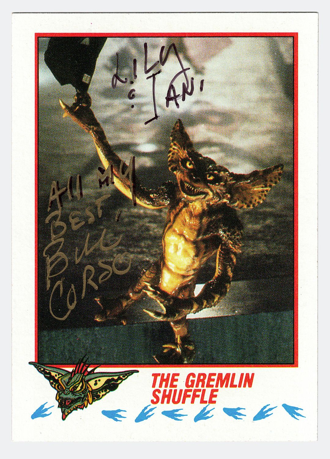 Signed Gremlins 2 movie trading card