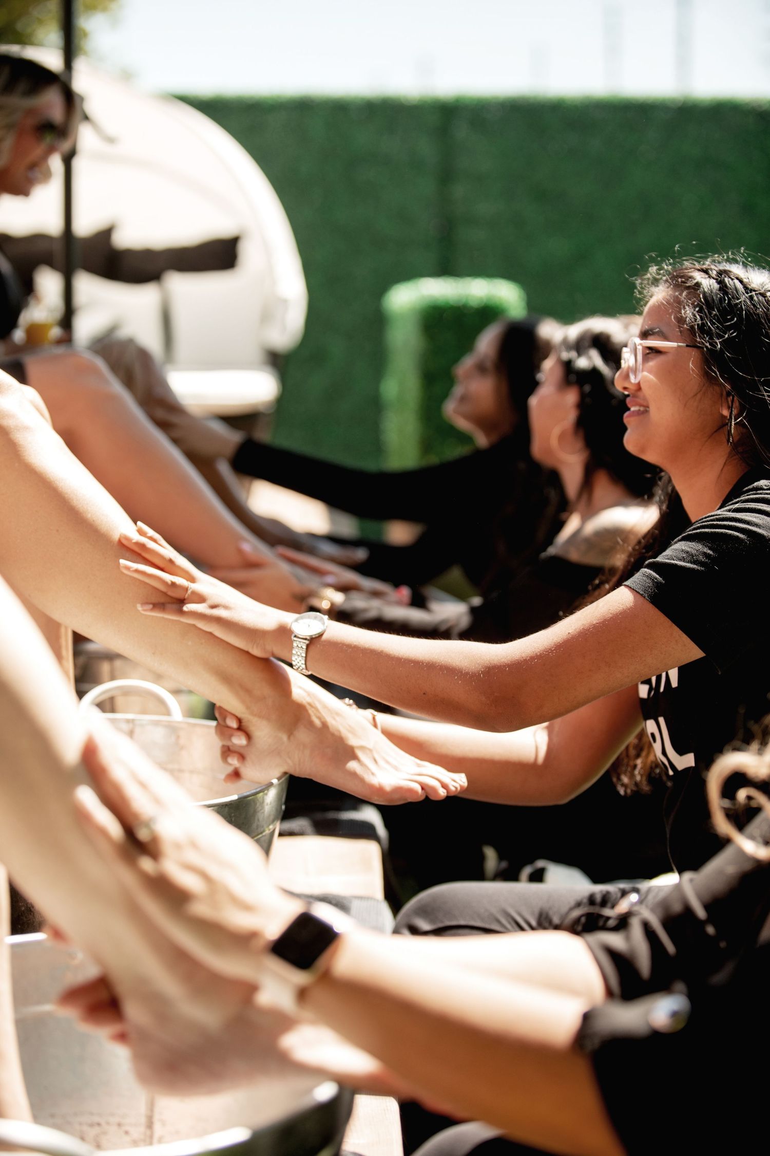 Rooftop Pedicure. $20 upgrade during the summer. Experience next level pampering at Glow Day Spa.