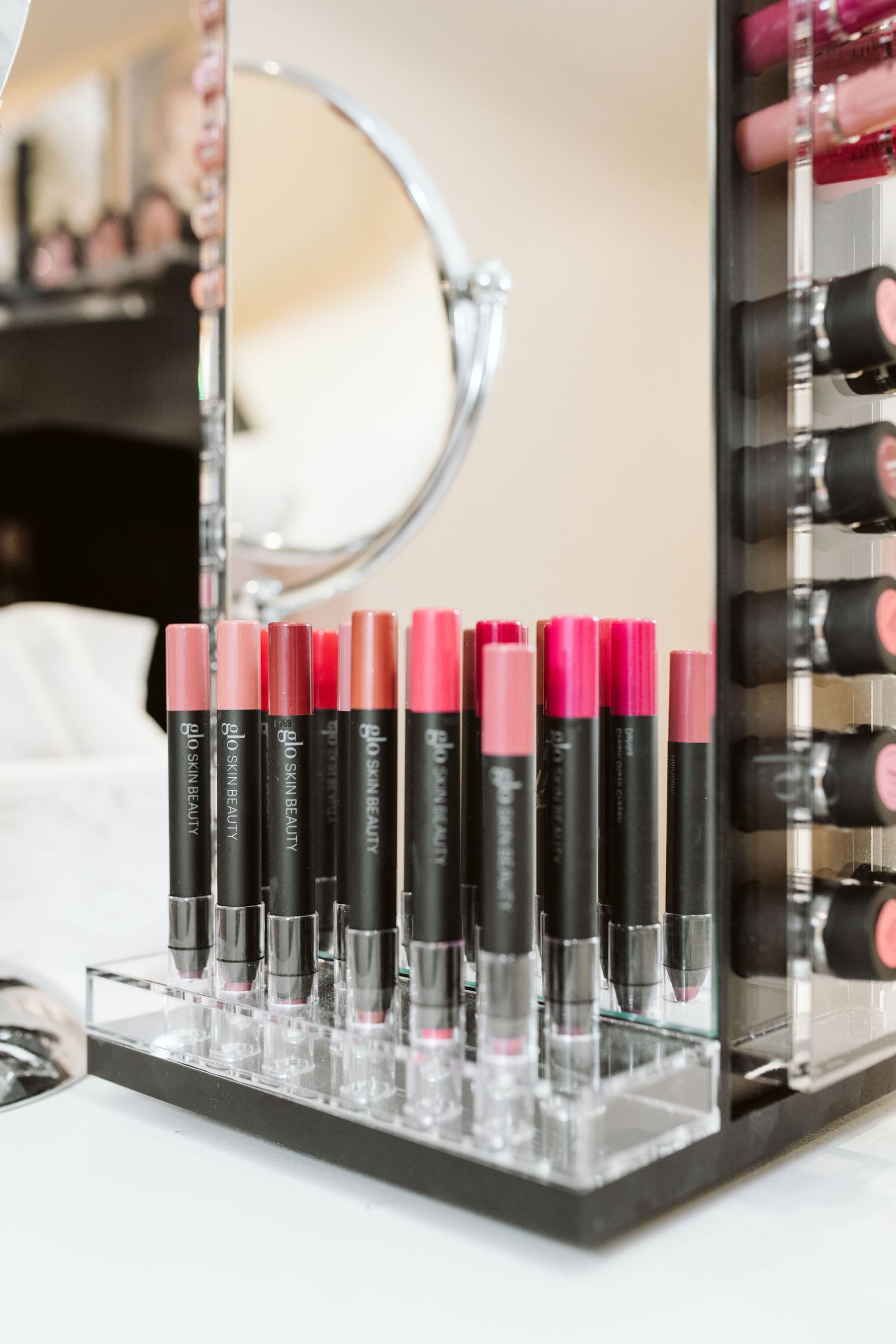 Beauty Bar - Makeup counter at Glow Day Spa.