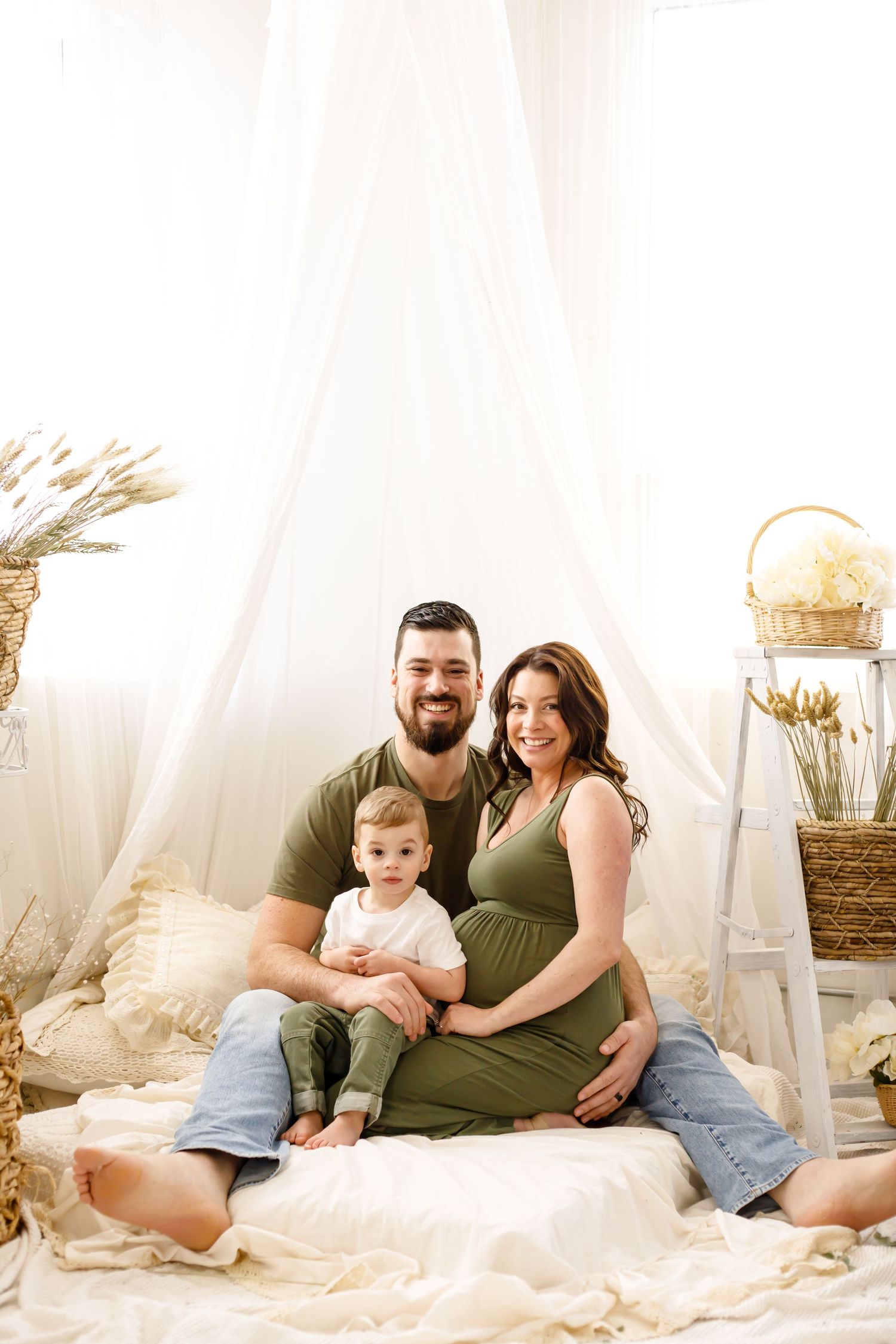 heartfelt studio maternity and family portraits