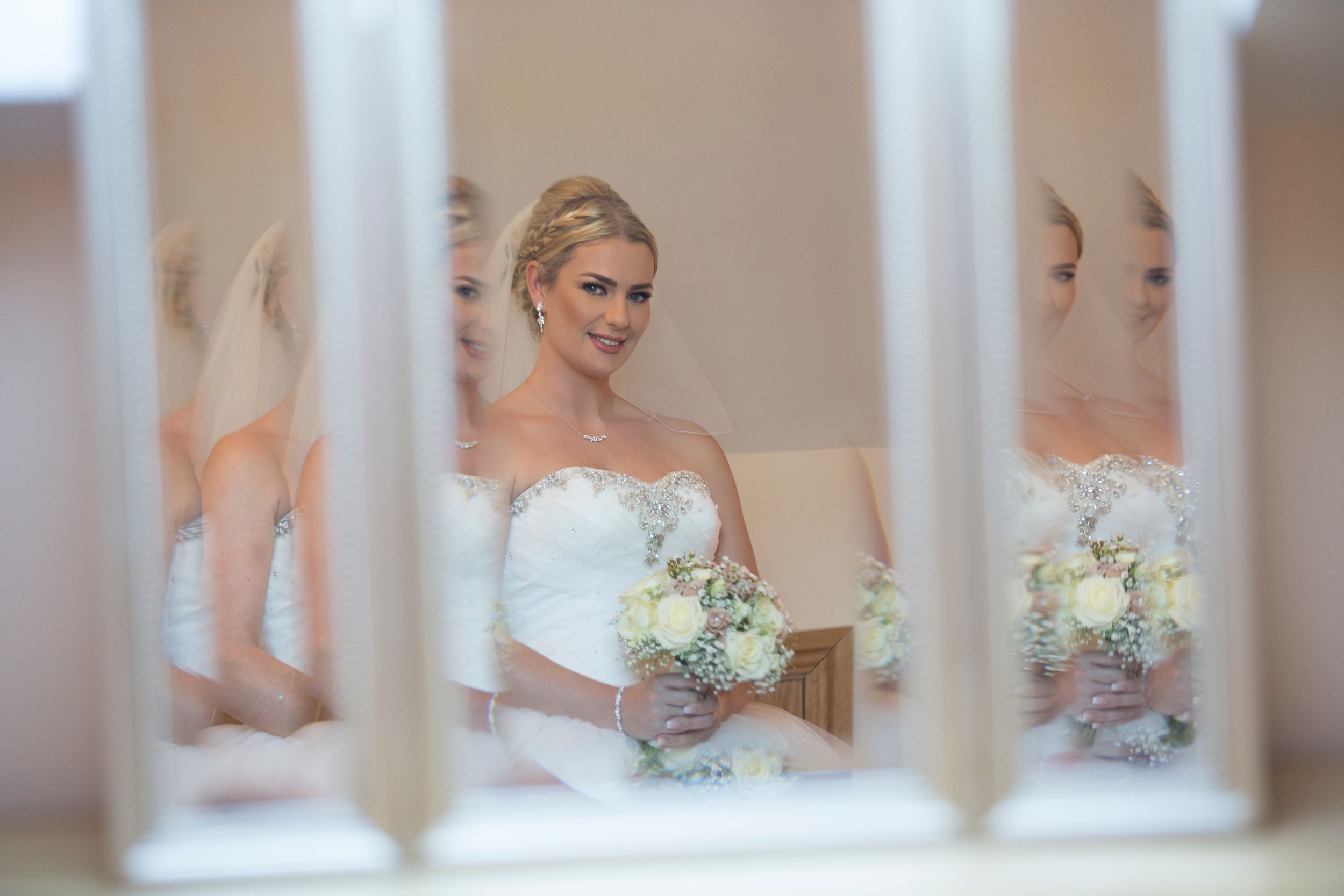 bride getting ready at Old Walls Wedding, Gower