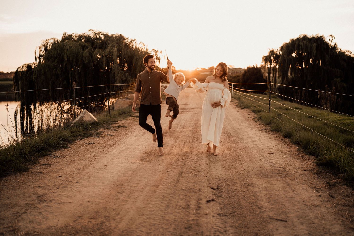 Outdoor family photoshoot in Johannesburg at golden hour