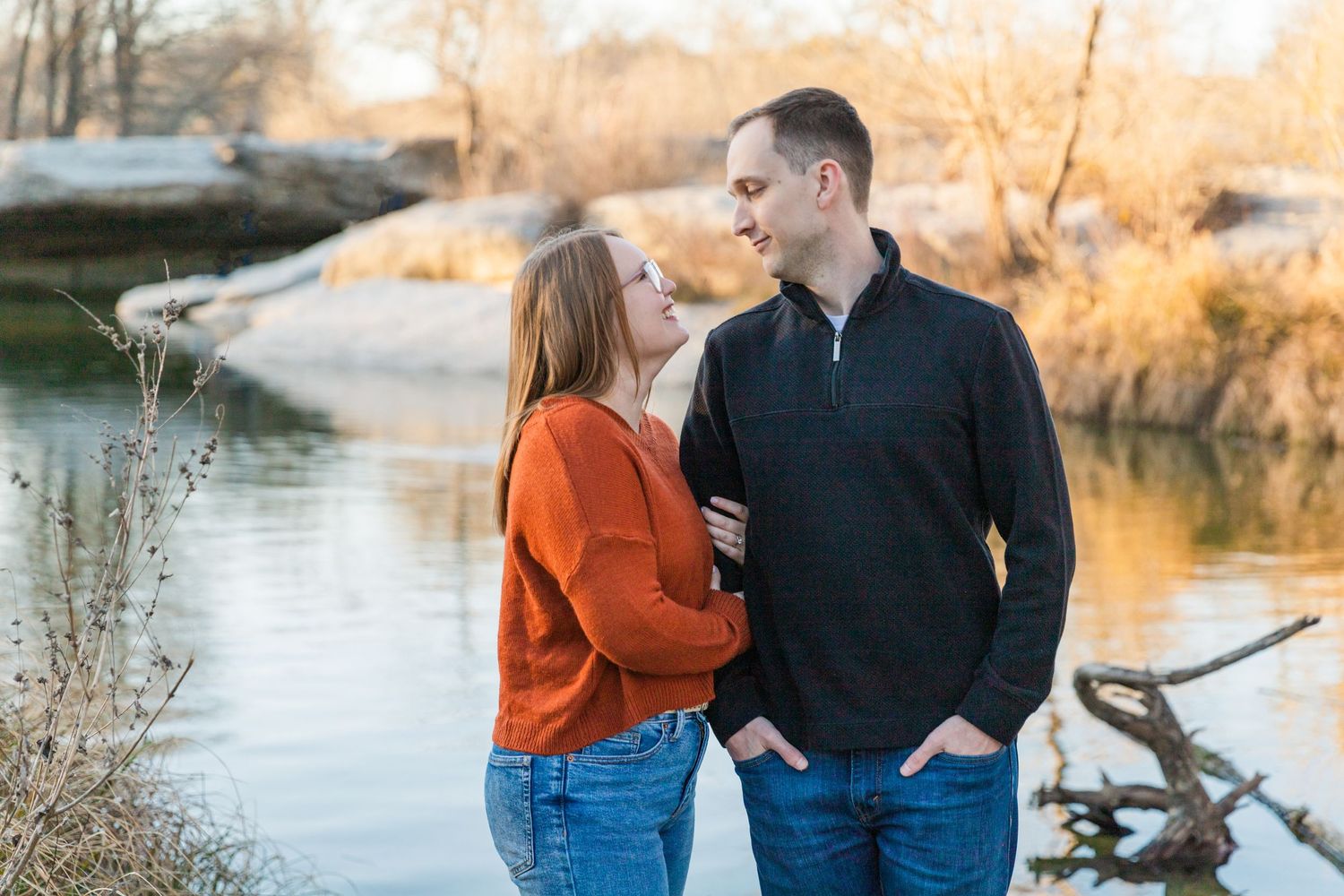 engagement portrait at McKenny Falls
