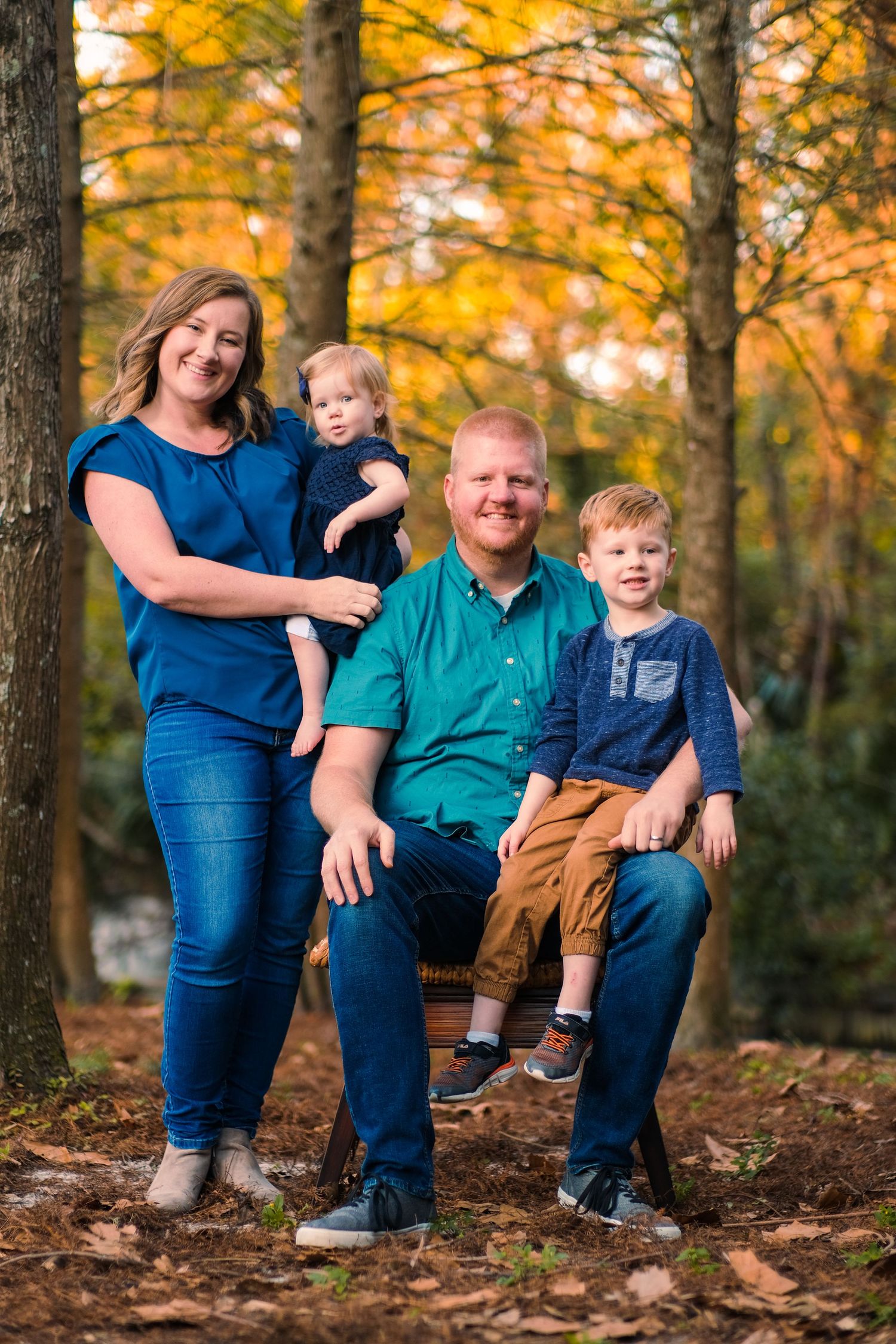 formal family portrait in a nature preserve in florida