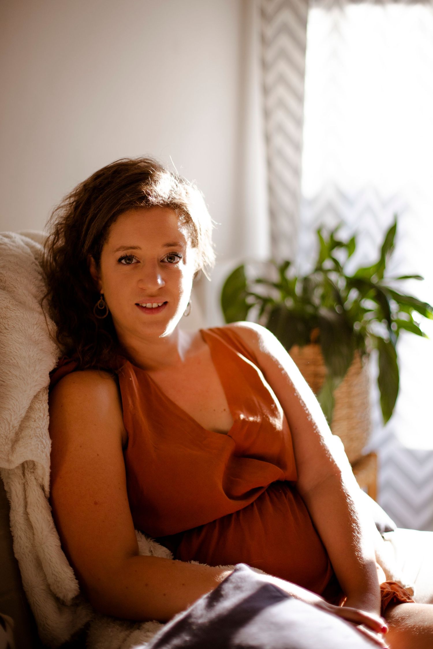 portrait femme golden hour intimiste