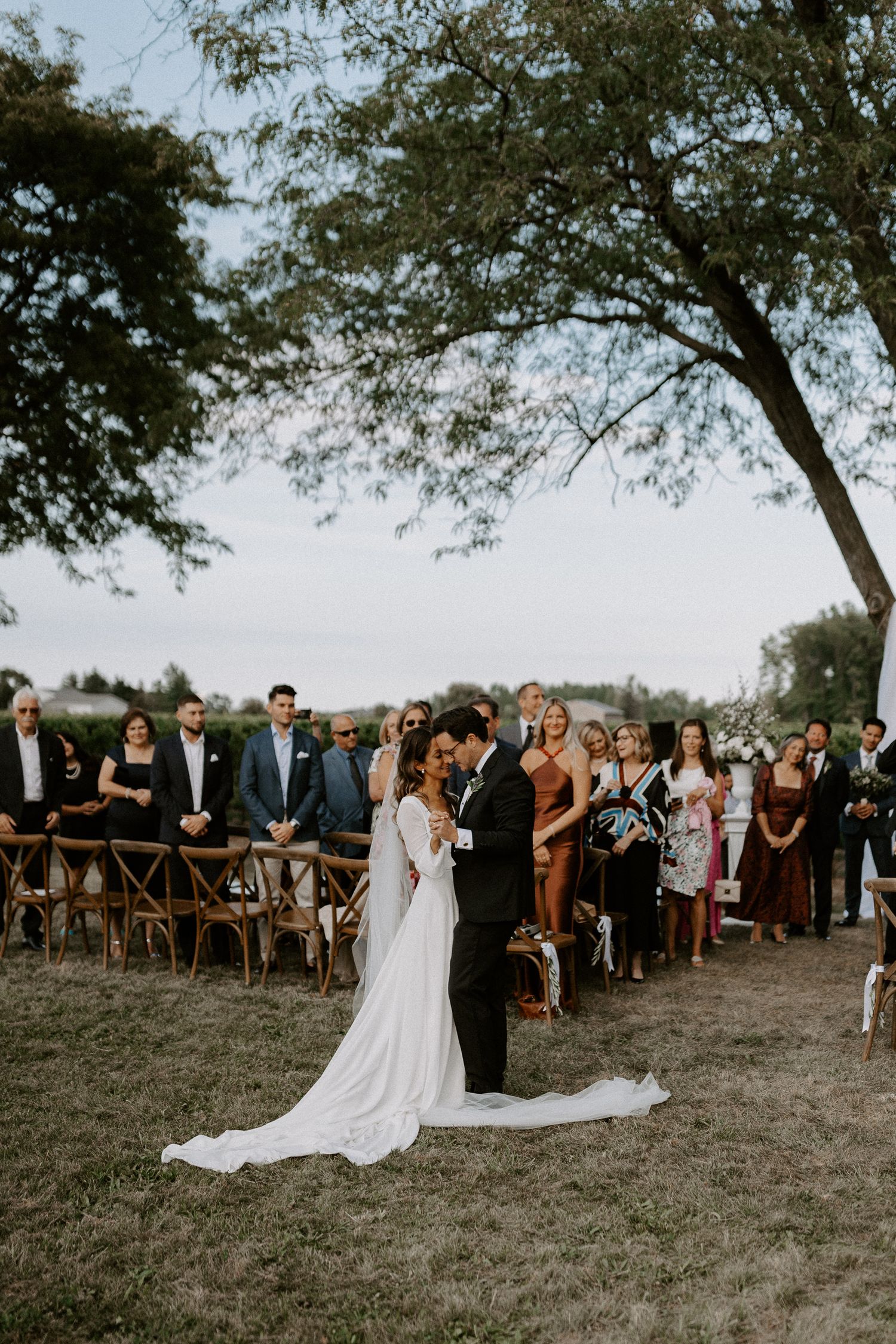 wedding niagara on the lake hare wine co tuscan italian style