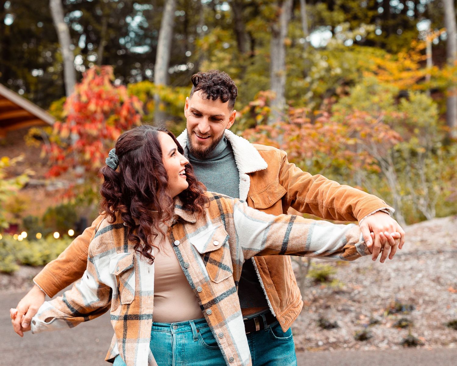 Fun, Authentic Engagement Photos at the Botanic Gardens at Tower Hill in Boylston MA