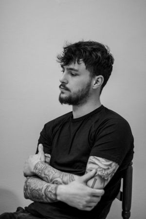 portrait homme noir et blanc
