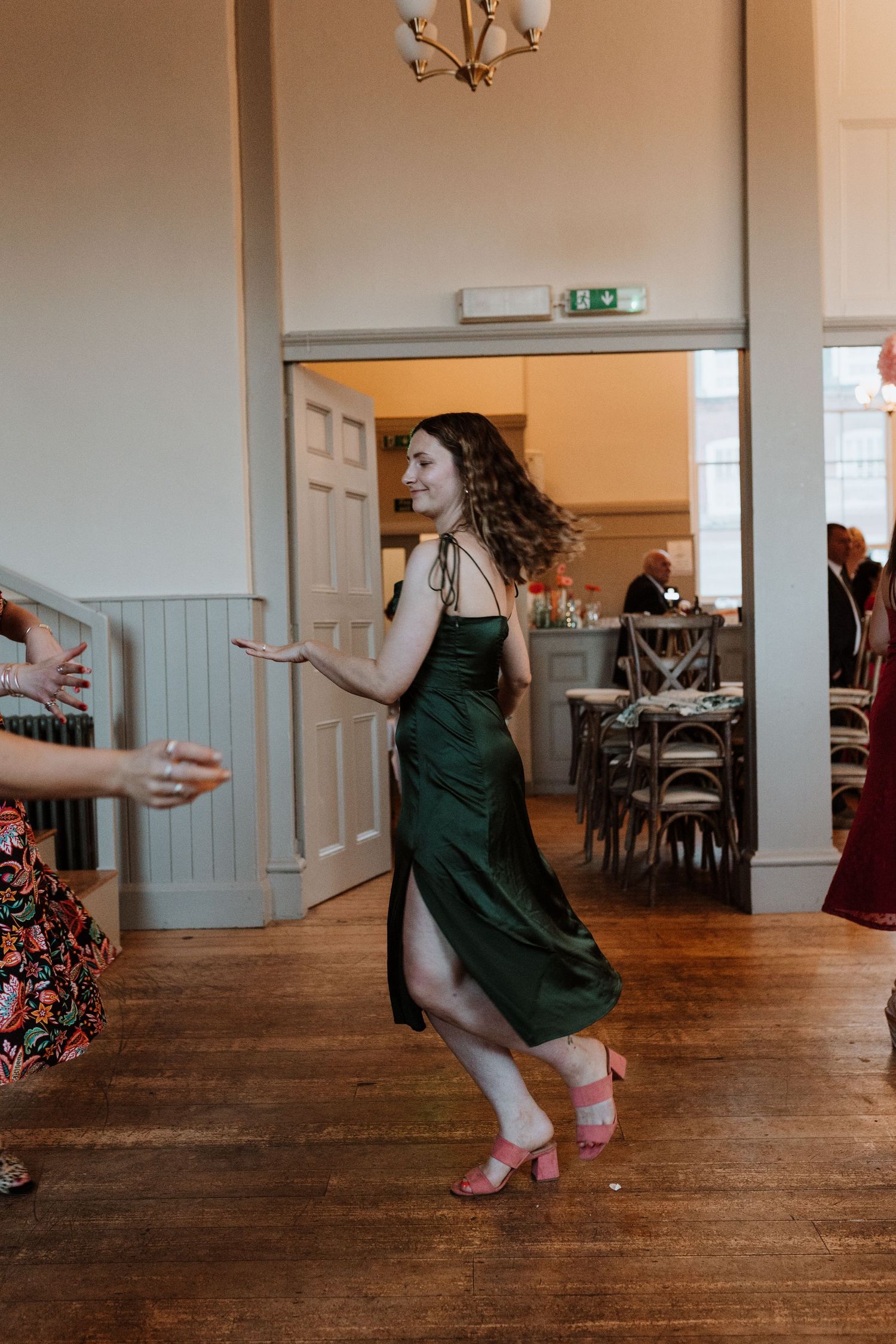 Candid wedding reception party photography