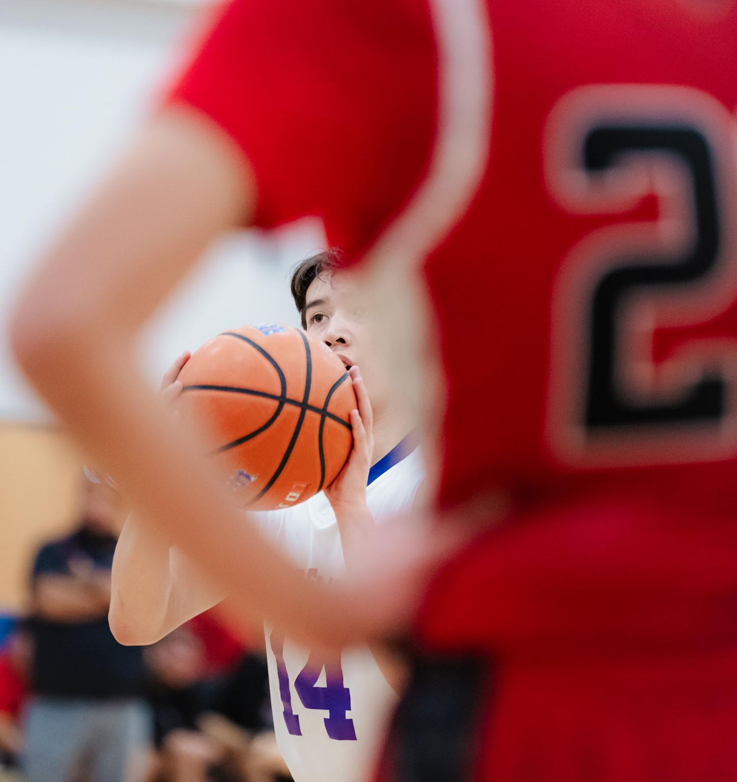 Mclane Baille shoots two points.