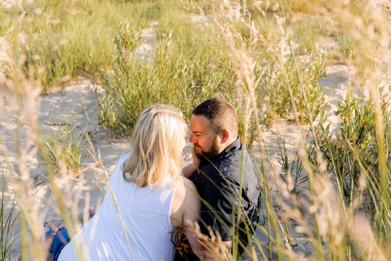 romantic beach couple session