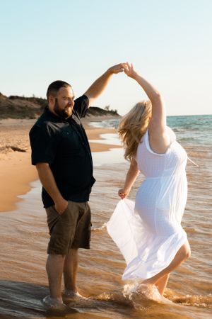 couple session/silver lake sand dunes/beach couple session/sunset