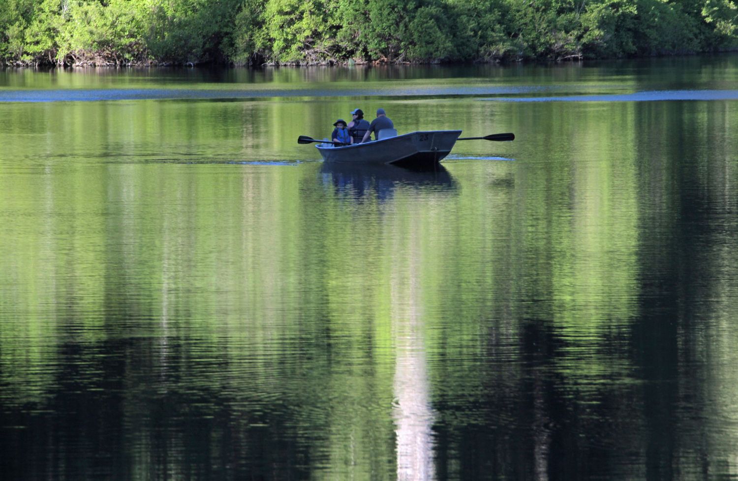 Clear Lake, Oregon, at summer twilight.