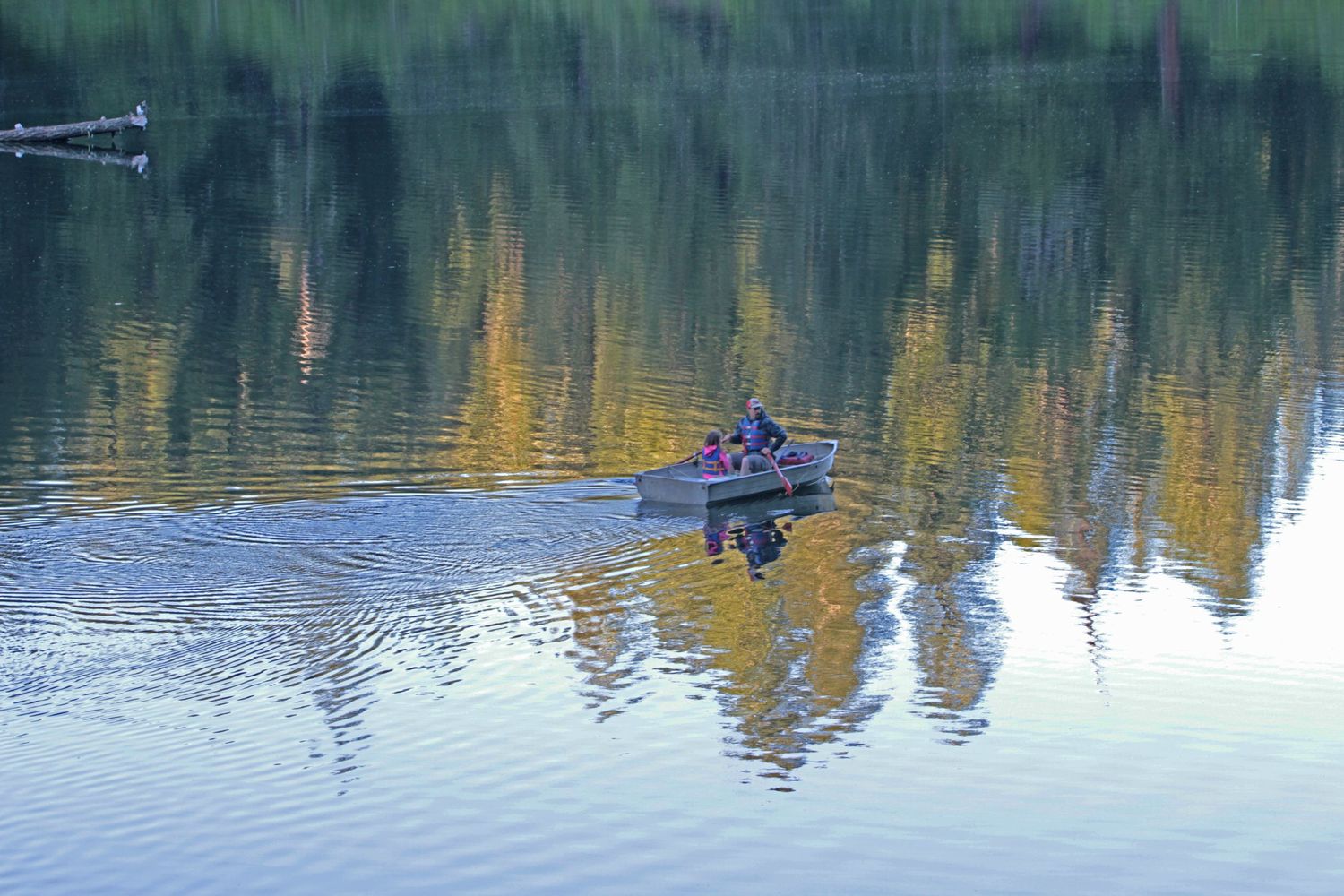Clear Lake, Oregon, at summer twilight.