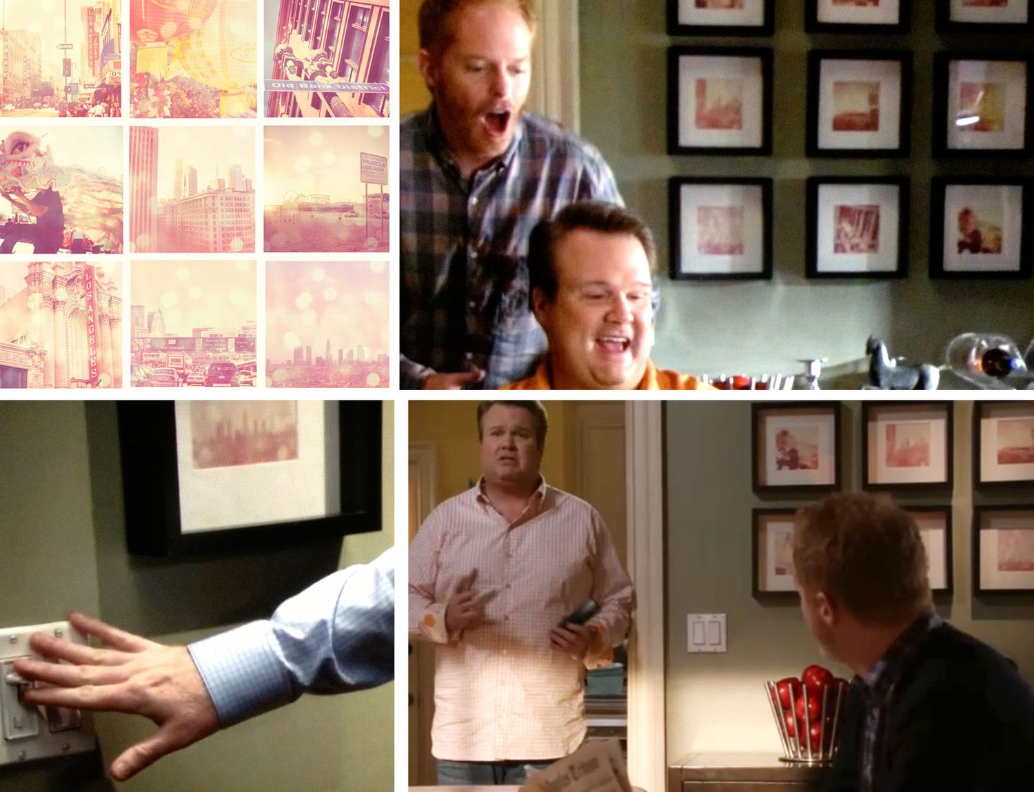 La La Land photo prints as set decor on Modern Family