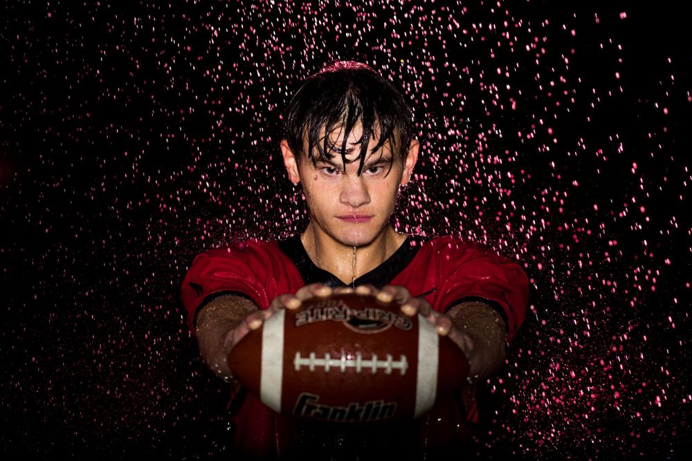 kentucky Lexington Georgetown Cynthiana Senior photographer rain football