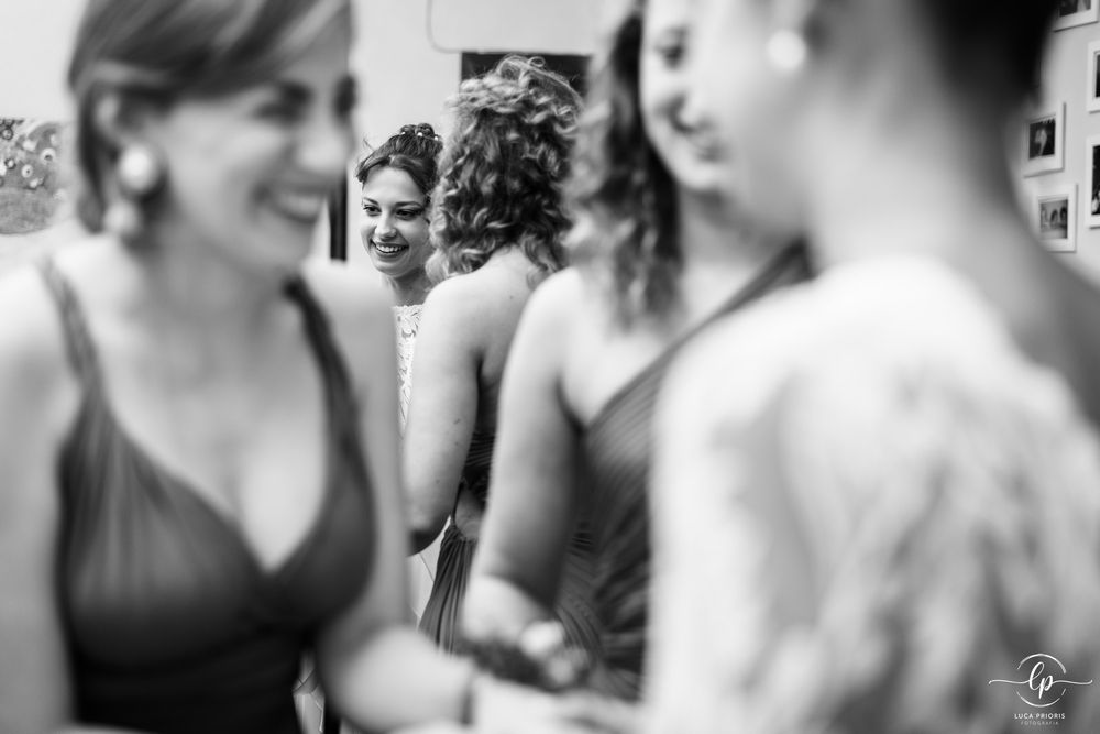 la sposa con le damigelle