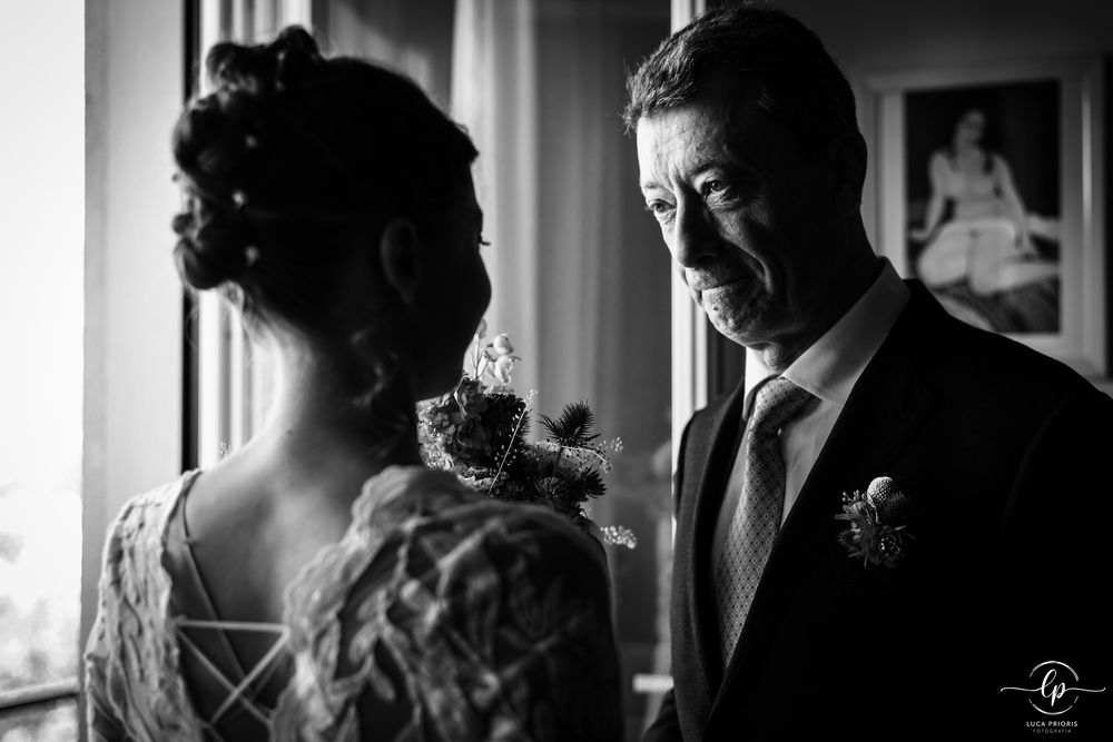 la sposa col papà