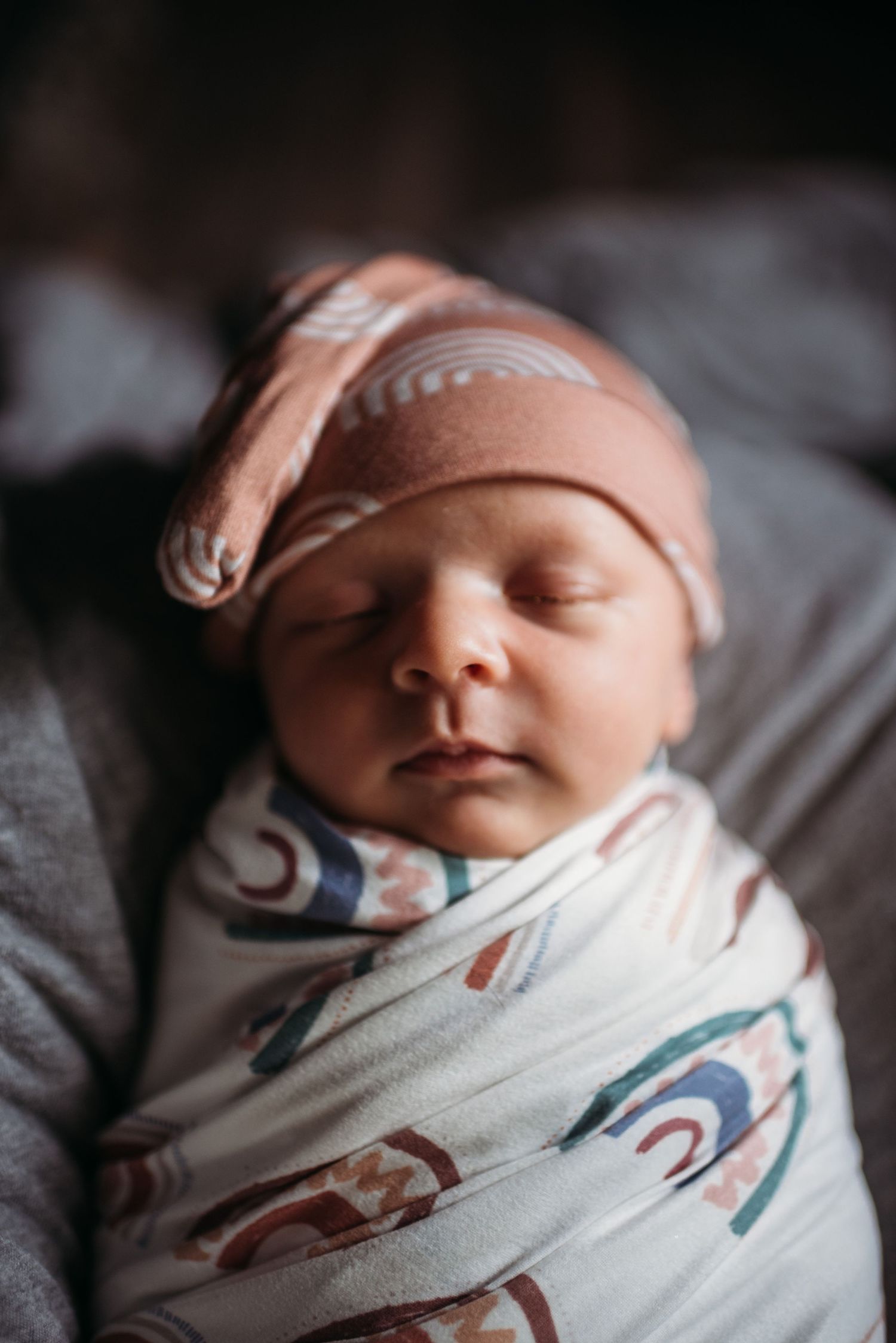 Newborn swaddled