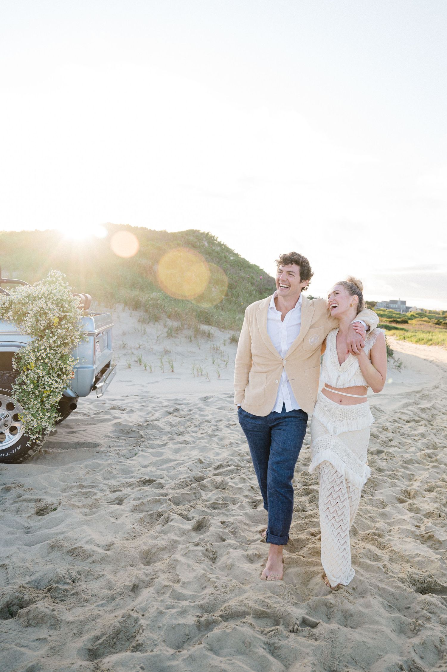 Modern Nantucket Island Pre-Wedding Beach Session | Candace Sims New England Luxury Fine Art Wedding Photographer