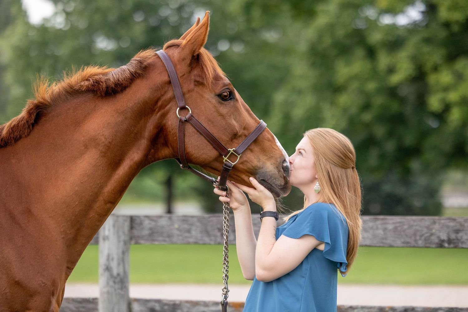 Emily and her chestnut thoroughbred gelding Mimic