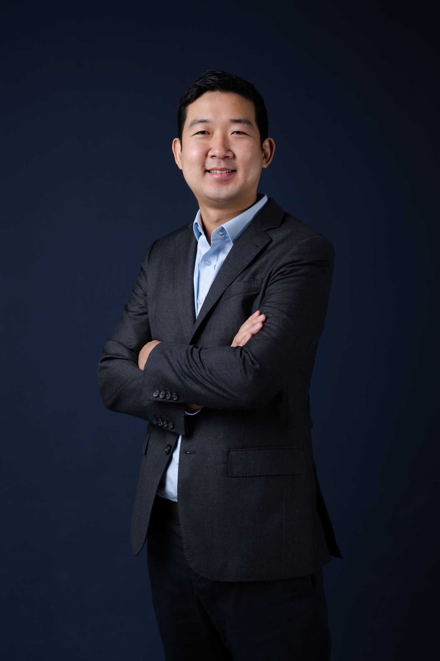 Professional headshot of client in studio