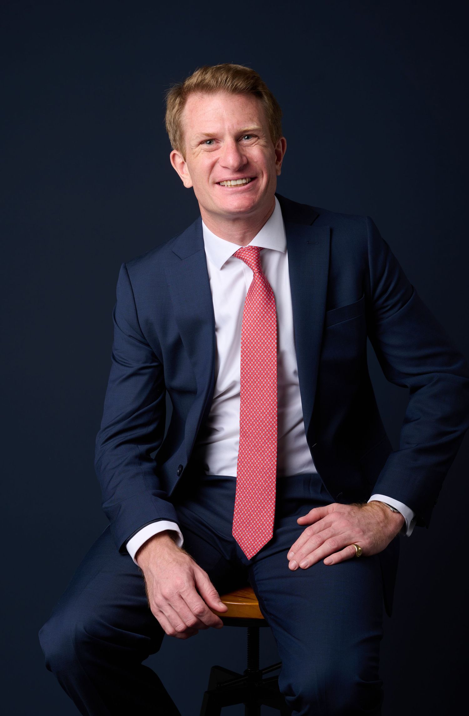 Professional portrait of member of board in studio