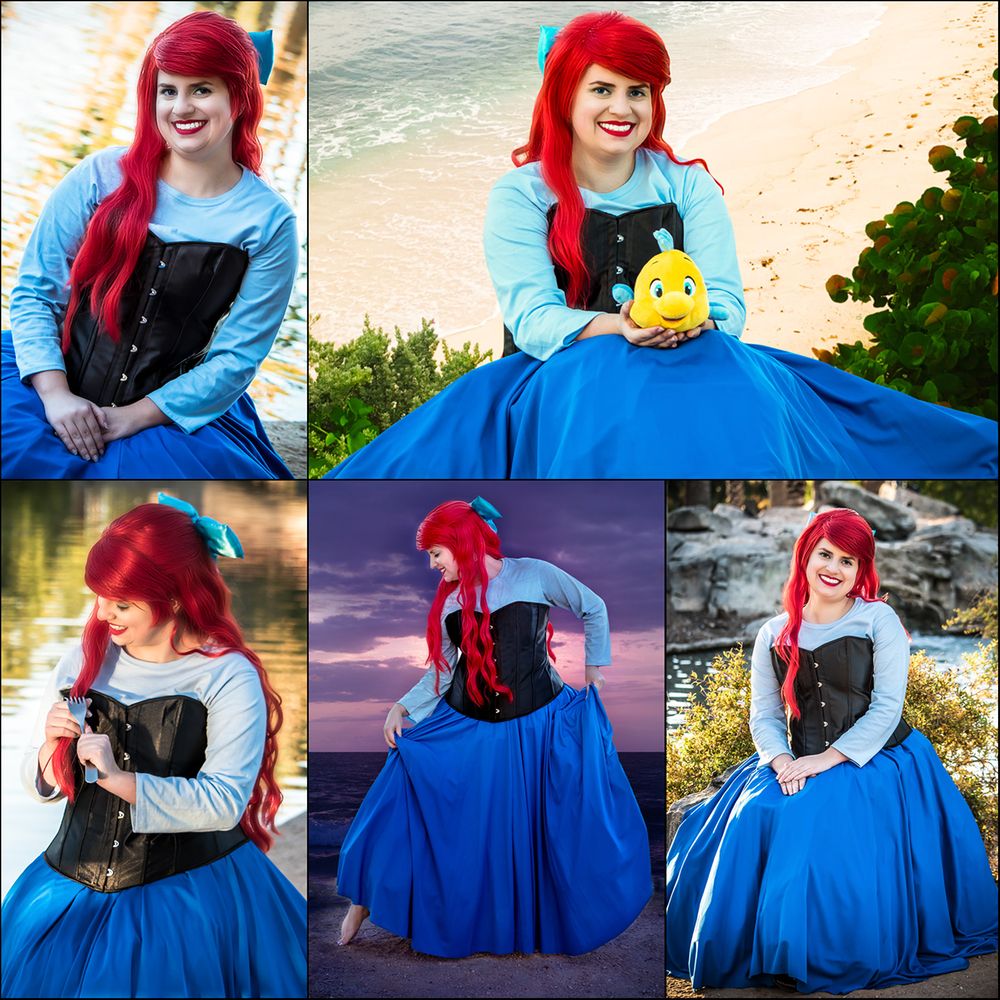 Disney's Little Mermaid cosplay photographed outdoors at Comicon in Phoenix, AZ, by Big Click Energy.
