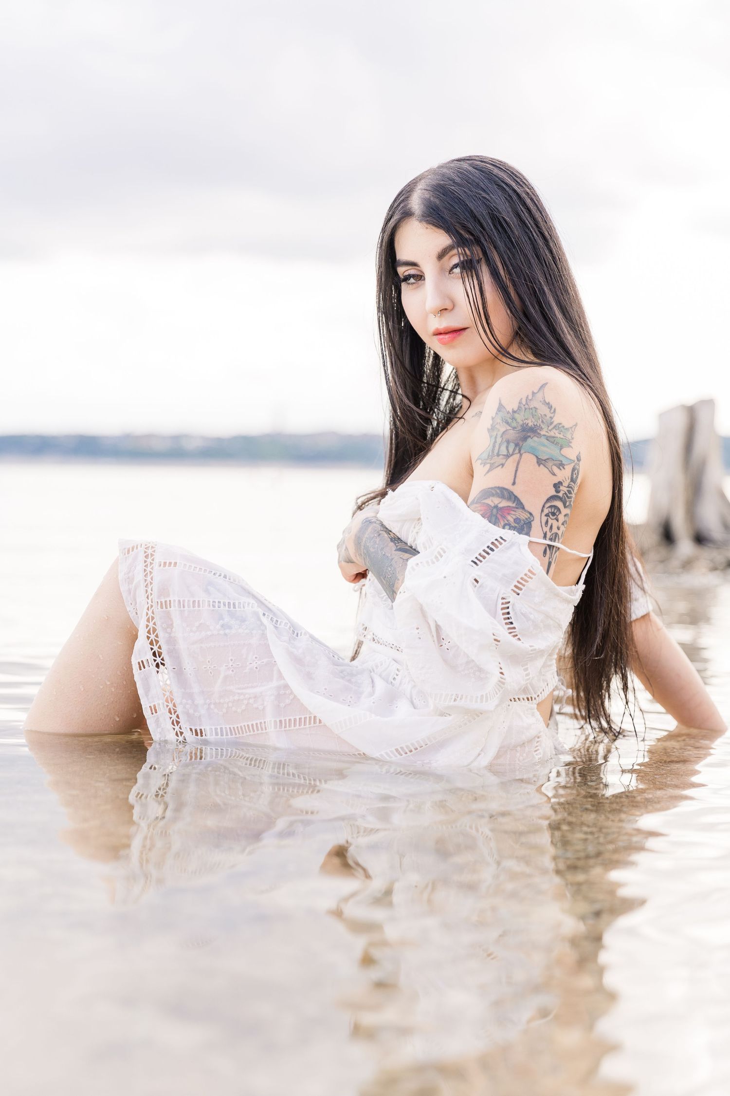 photo of girl in water