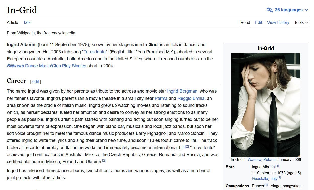 In-Grid Wikipedia