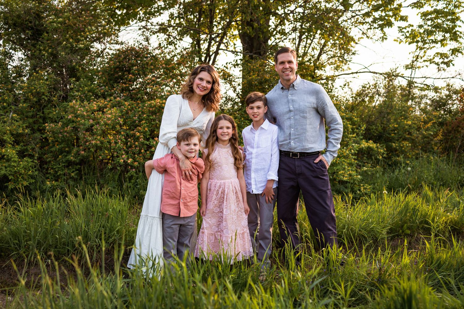family sunset together