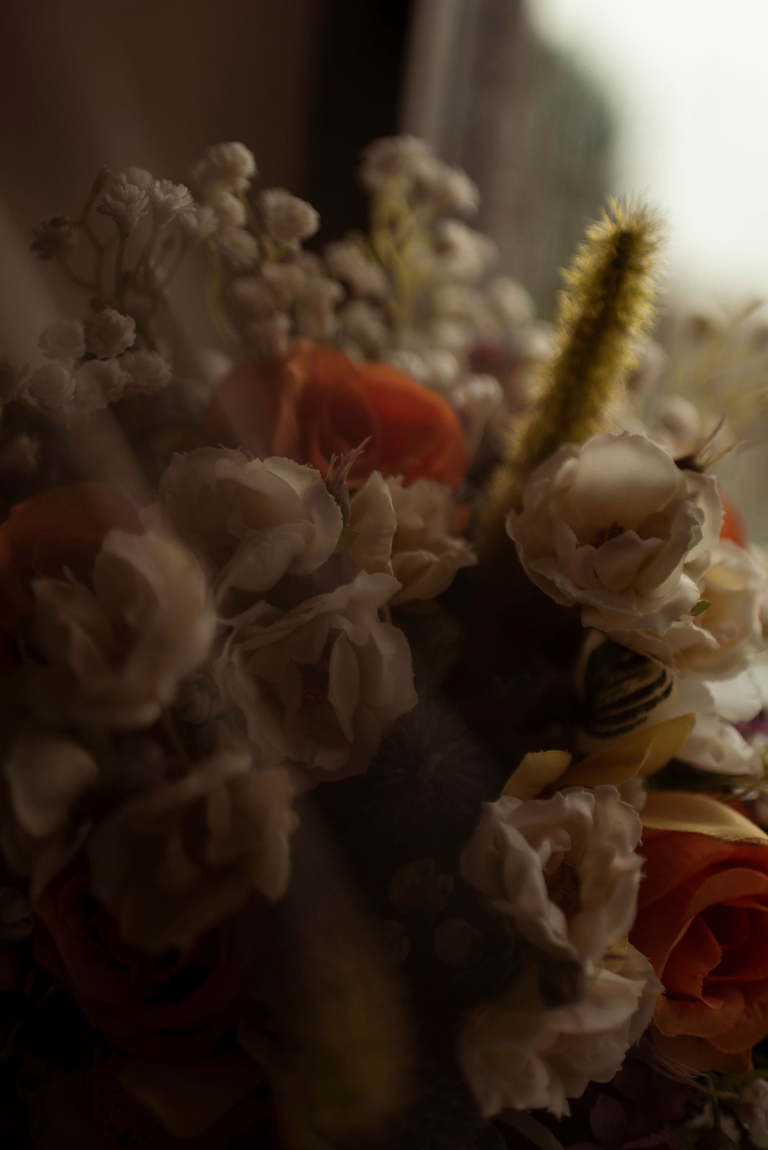artistic image of a bridal bouquet