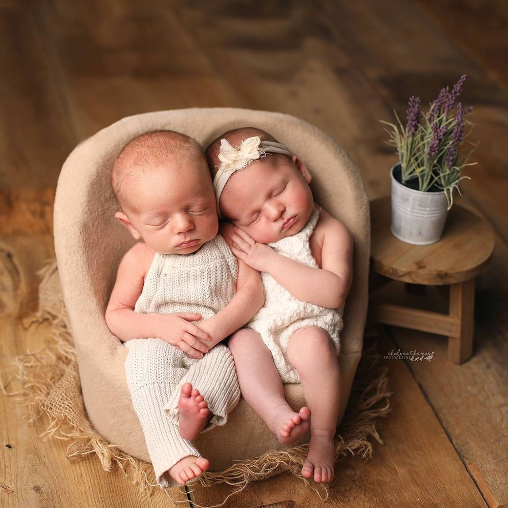 Twin newborn session