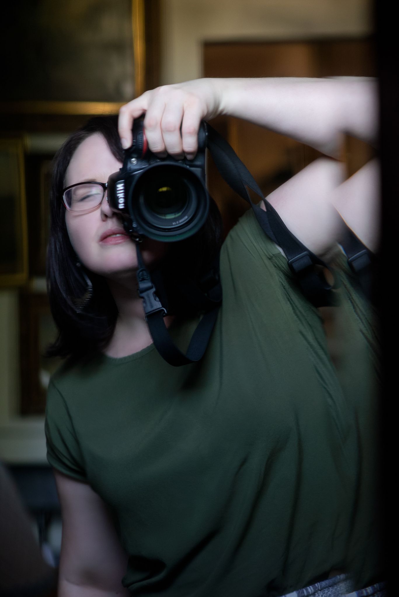 Mirrored self portrait. Portrait Photographer in Dayton Ohio. Lindsey Stoebner Photography